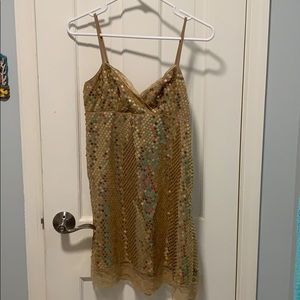 Size 0 gold sequenced dress